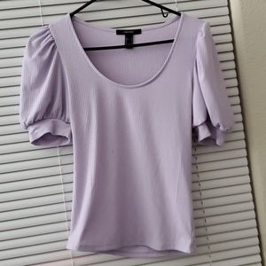 Lavender puff sleeve Top